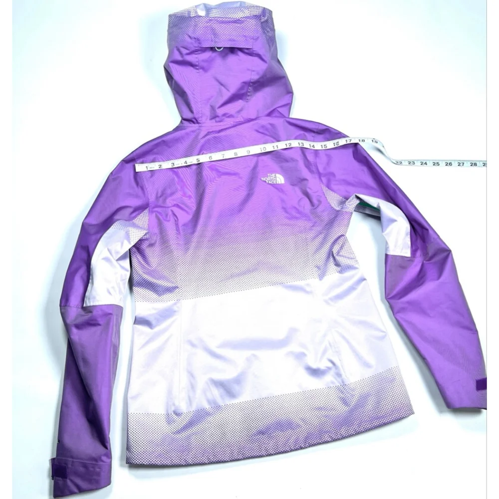 The North Face Womsns Jacket Purple White Gradient HyVent 2.5L Jacket S/P - Picture 11 of 11